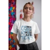 KADIN Özel Baskılı Modern Fit %100 Pamuk Bisiklet Yaka T-Shirt