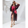 Kadın Rahat Kesim Şifon Kimono - Siyah