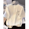 Kadın T-Shirt Kısa Kollu, Umrumda Değil Baskılı tişört - Beyaz