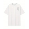 Kadın T-Shirt Kısa Kollu, Umrumda Değil Baskılı tişört - Beyaz
