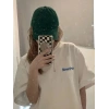 Kadın Tişört Newtro Baskılı Oversize Bisiklet Yaka T-shirt - Beyaz