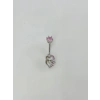 Kalp Detaylı Göbek Piercing