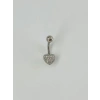 Kalp Detaylı Göbek Piercing