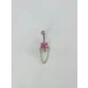 Kalp Detaylı Sallantılı Göbek Piercing