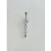 Kalp Detaylı Sallantılı Göbek Piercing
