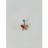 Kelebek Detaylı Göbek Piercing