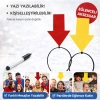 Kişiselleştirilebilir Ok İşaretli Mesaj Tacı (2’li Set Sarı-kırmızı)