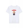 Kız Labubu Çocuk Baskılı T-Shirt - Beyaz