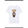 Kız Labubu Çocuk Baskılı T-Shirt - Beyaz