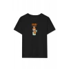Kız Labubu Çocuk Baskılı T-Shirt - Siyah