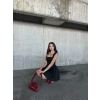 Kolsuz Mini Elbise- Siyah