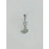 Kuğu Detaylı Göbek Piercing