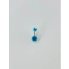 Mavi Taşlı Göbek Piercing