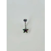 Mistik Topaz Taşlı Yıldız Detaylı Göbek Piercing