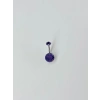 Mor Taşlı Göbek Piercing