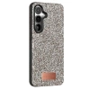 Onegif Samsung Galaxy S25 Bright Simli Kapak - Gümüş