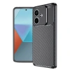 Oppo A3 Kılıf Auto Focus Karbon Kapak - Siyah