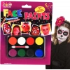 Palyaço Yüz Boyama Seti Fırçalı Makyaj Boyama Seti 8 Renk