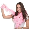 Pembe Renk Kabarık Kalın Otriş Boa Tüy 6 Cm Genişlik 180-200 Cm Uzunluk