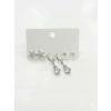 Sallantılı Çiçek Detaylı Altılı Küpe