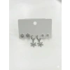 Sallantılı Kar Tanesi Detaylı Altılı Küpe