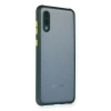 Samsung Galaxy A02 Kılıf Miami Şeffaf Silikon - Koyu Yeşil