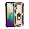 Samsung Galaxy A02 Kılıf Sofya Yüzüklü Silikon Kapak - Gold