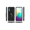 Samsung Galaxy A02 Kılıf Sofya Yüzüklü Silikon Kapak - Siyah