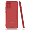 Samsung Galaxy A02s Kılıf Platin Silikon - Kırmızı