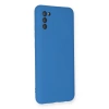 Samsung Galaxy A03s Kılıf Nano İçi Kadife Silikon - Mavi
