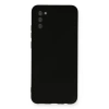 Samsung Galaxy A03s Kılıf Nano İçi Kadife Silikon - Siyah