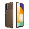 Samsung Galaxy A36 Kılıf Auto Focus Karbon Kapak - Kahverengi