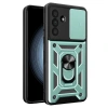 Samsung Galaxy A37 5g Pars Lens Yüzüklü Silikon - Yeşil