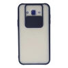Samsung Galaxy J7 Kılıf Palm Buzlu Kamera Sürgülü Silikon - Lacivert