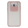 Samsung Galaxy J7 Kılıf Palm Buzlu Kamera Sürgülü Silikon - Pembe