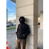Samuray Ninja Çift Kapşonlu ZIP Fermuarlı Kanguru Çepli Tam Fermuarlı Hoodie Swetshirt - Siyah