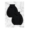 Sevgili Çift Kombini Örümcek Baskılı Kapüşonlu Sweatshirt Hoodie - Siyah
