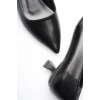 Siyah Kadın Günlük Kısa Topuklu Stiletto Ayakkabı TR20MS03A