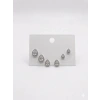 Su Damlası Detaylı Altılı Küpe