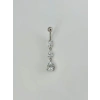 Su Damlası Detaylı Sallantılı Göbek Piercing