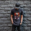 Sylvester Graffiti Baskılı Unisex Siyah Oversize Tişört - 24/1 Penye