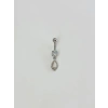 Taşlı Su Damlası Detaylı Göbek Piercing