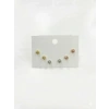 Taşlı Top Altılı Küpe