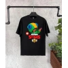 Unisex Baskılı Kısa Kol Çocuk T-Shirt - Siyah