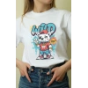 Unisex Oversize 24/1 Penye DTF Baskılı Tişört - DTF107