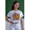 Unisex Oversize 24/1 Penye DTF Baskılı Tişört - DTF111