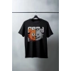 Unisex Oversize 24/1 Penye DTF Baskılı Tişört - DTF114