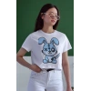 Unisex Oversize 24/1 Penye DTF Baskılı Tişört - DTF153