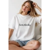 Unisex Oversize 24/1 Penye DTF Baskılı Tişört - DTF237