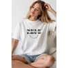 Unisex Oversize 24/1 Penye DTF Baskılı Tişört - DTF258